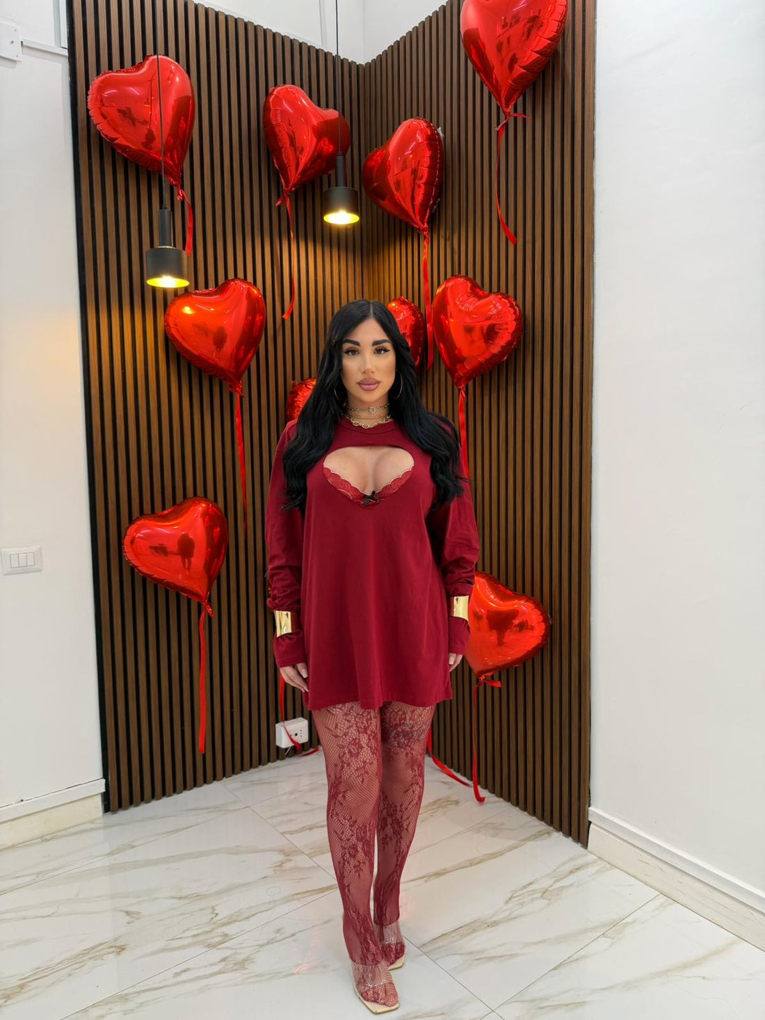 MAGLIA LOVE BORDEAUX