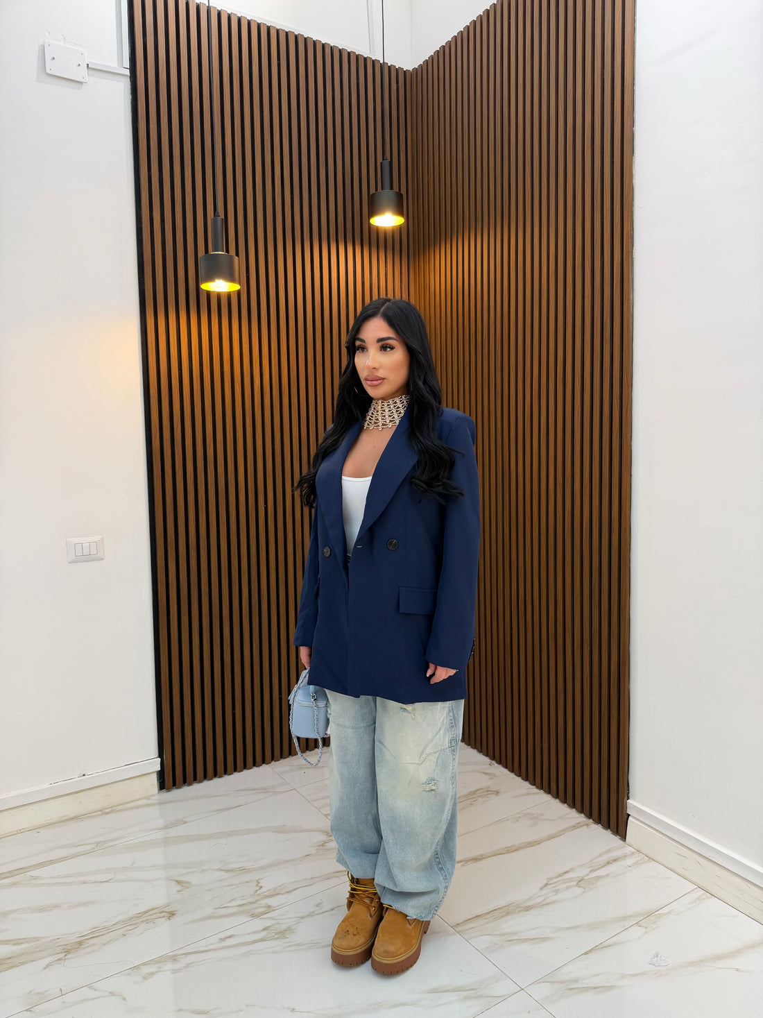 GIACCA OVER SIZE BLU