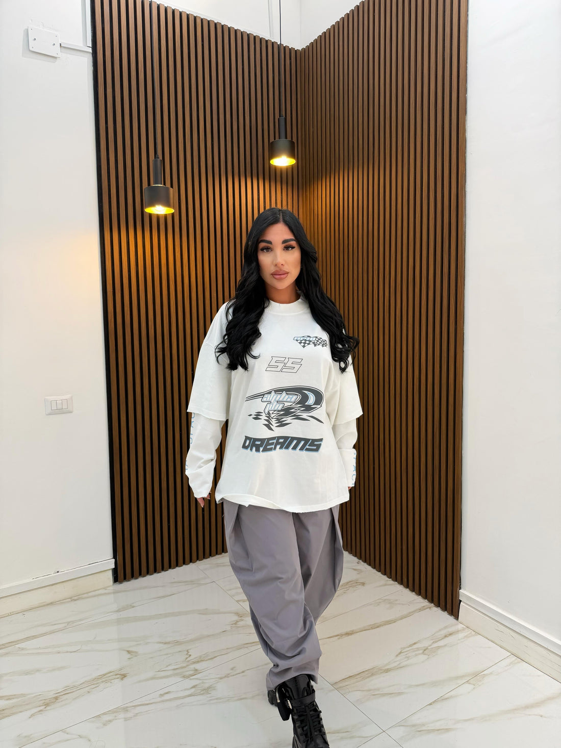 MAGLIA CINQUANTACINQUE BIANCO