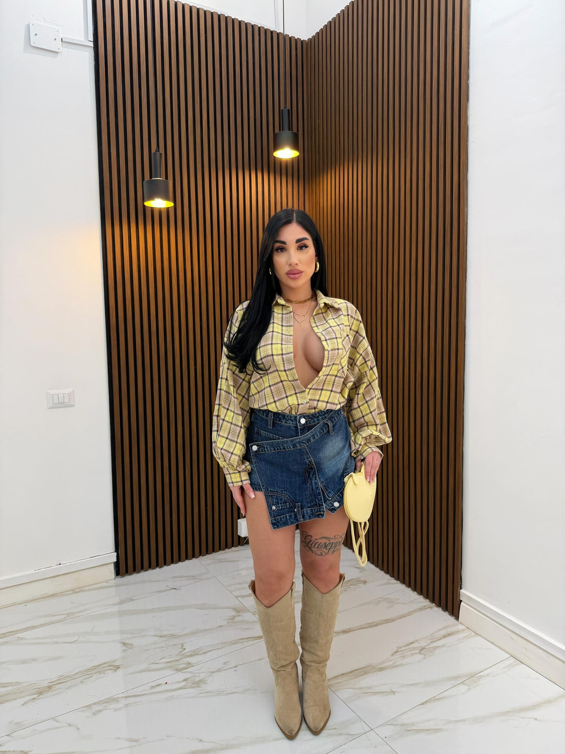 GONNA PANTALONCINO BLU